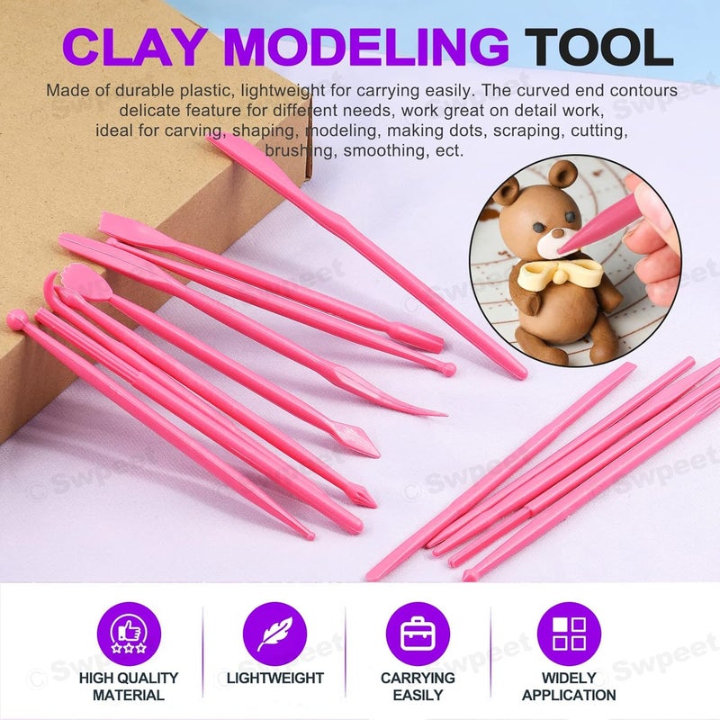 سوبيت 122Pcs Green Clay Extruder Gun and Fondant Cake Mold with Cookie Plunger Cutter Tool Polymer Clay Cutters Kit, Perfect for Clay Cake DIY Craft Cake Decorating Supplies Modeling Tool - Image 4