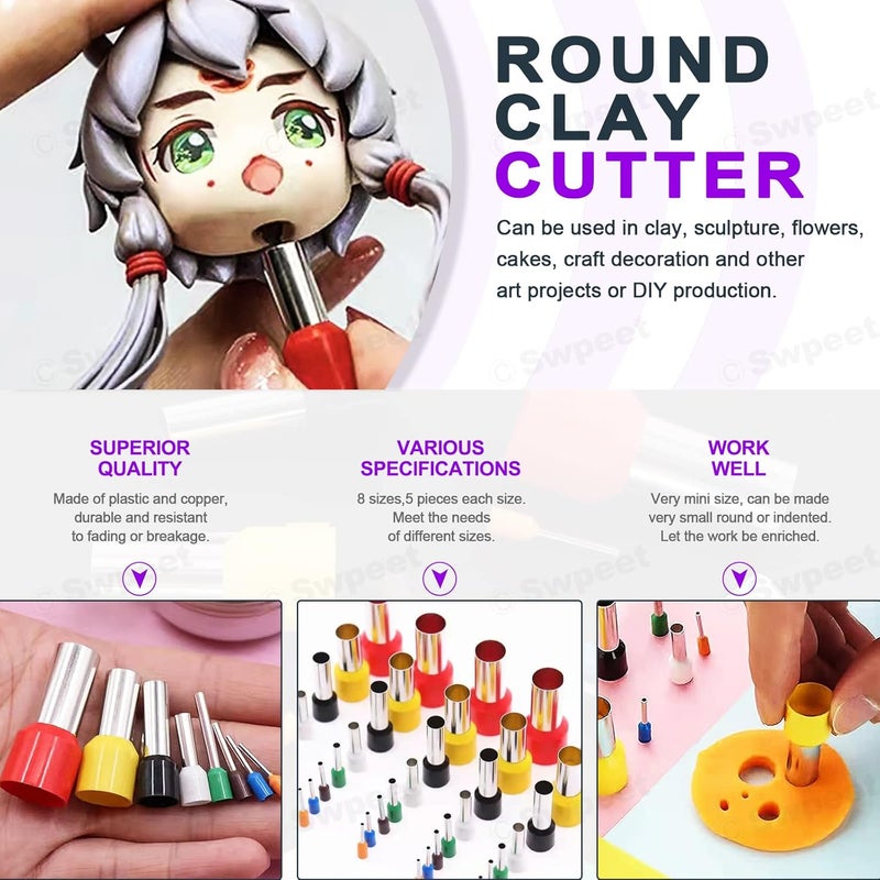 سوبيت 122Pcs Green Clay Extruder Gun and Fondant Cake Mold with Cookie Plunger Cutter Tool Polymer Clay Cutters Kit, Perfect for Clay Cake DIY Craft Cake Decorating Supplies Modeling Tool - Image 5