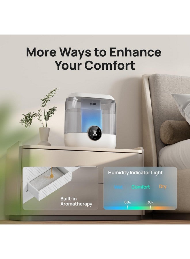 Dreo Dreo Smart Humidifiers for Bedroom, 6L Top Fill Supersized Cool Mist Humidifier for Large Room, 60 Hour Runtime, Quiet Ultrasonic Humidifiers for Plants, Baby, Nursery, Indoor, Home, Night Light, Gray  - Image 2