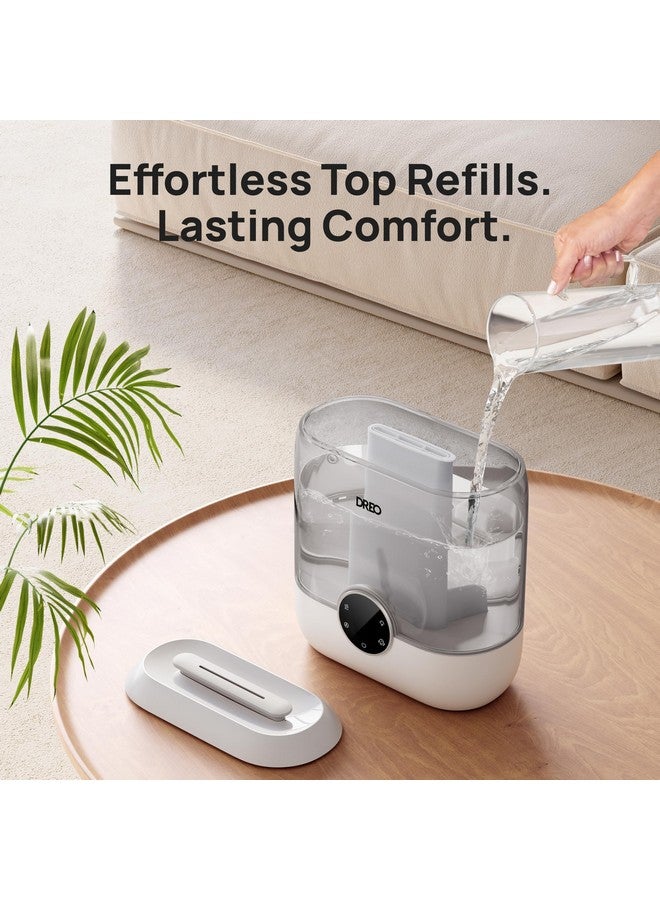 Dreo Dreo Smart Humidifiers for Bedroom, 6L Top Fill Supersized Cool Mist Humidifier for Large Room, 60 Hour Runtime, Quiet Ultrasonic Humidifiers for Plants, Baby, Nursery, Indoor, Home, Night Light, Gray  - Image 4