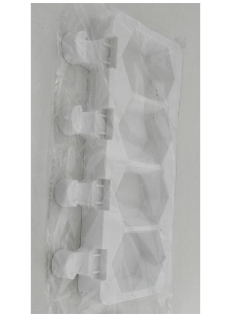 Generic - 4 Hole Silicone Ice Cream Mold, White, Ice Cream Mold, Dessert and Ice Cream Mold, Specially Prepared for Summer Party Supplies. - Image 1