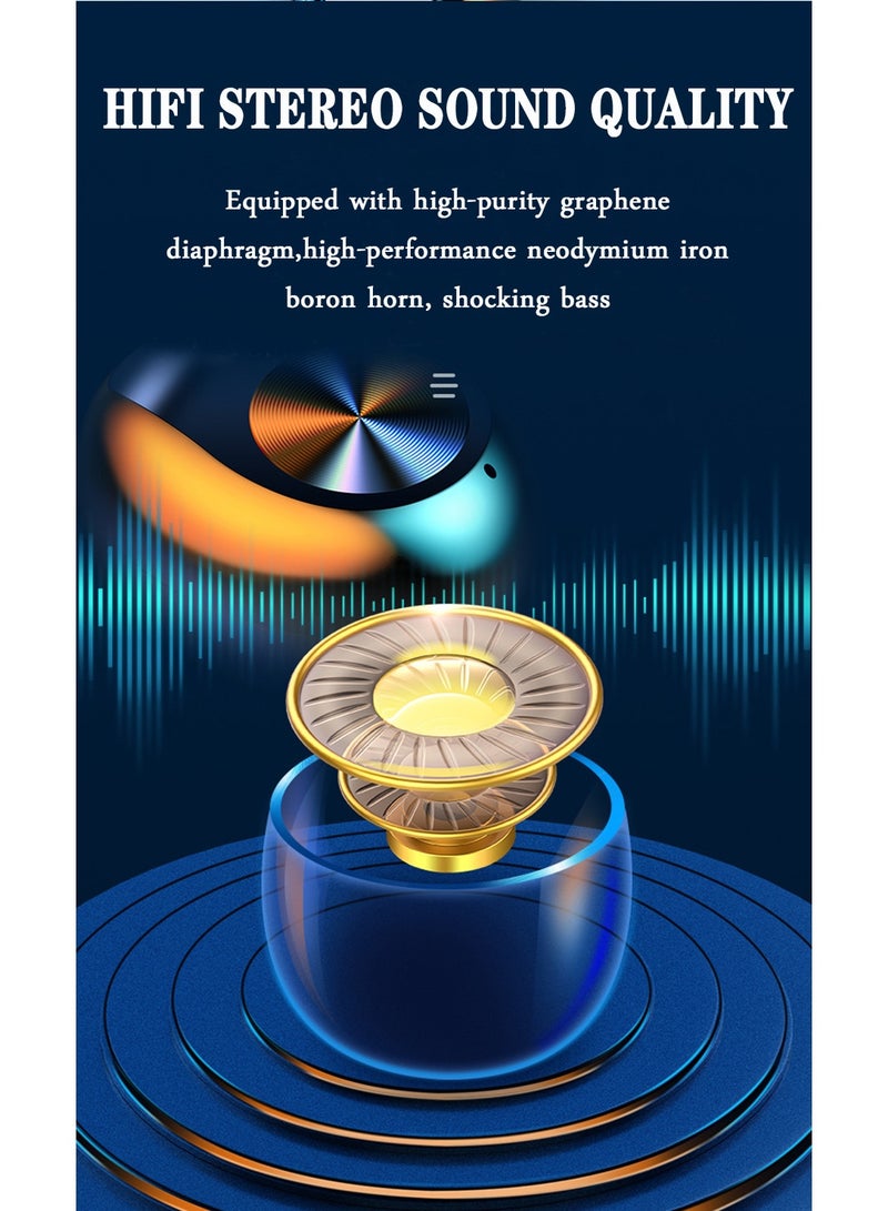 Wireless Earphones with LED Digital Display Charging Case,IPX5 Waterproof Earphones with Noise Cancellation Mic for iPhone/Samsung/Android/iOS - Image 4