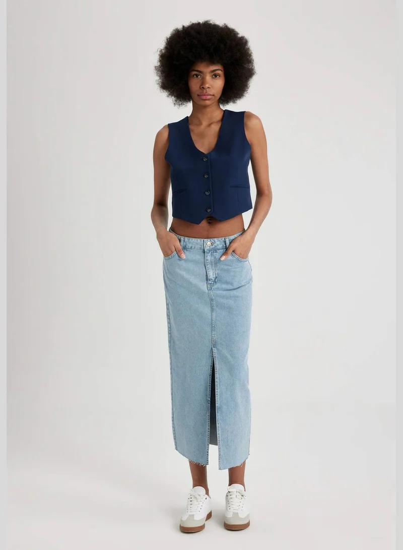 DeFacto Woman Jean Long Skirt