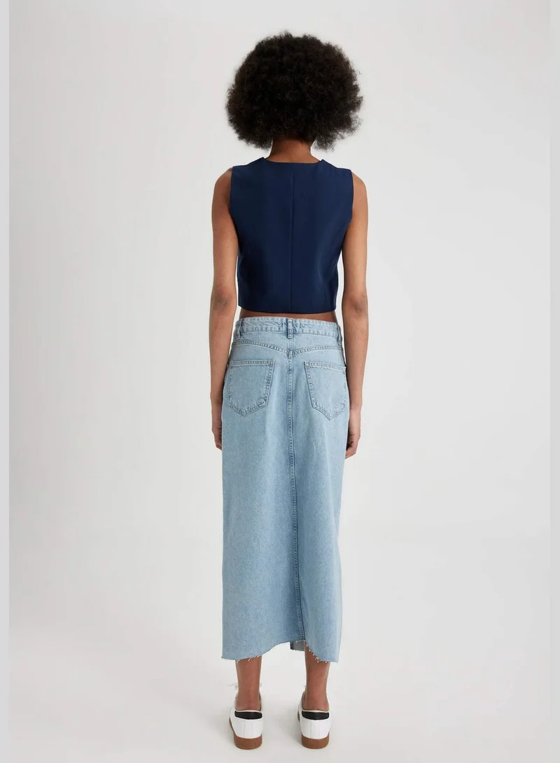 DeFacto Woman Jean Long Skirt