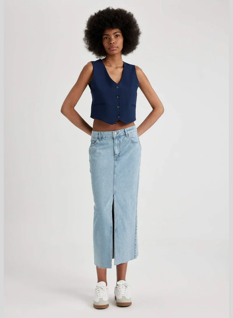 DeFacto Woman Jean Long Skirt