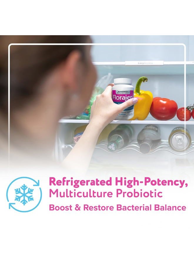 Florajen Digestion Probiotics (Refrigerated) - Advanced Gas & Bloat Supplement with Lactobacillus, Supports Gut Health, Unbloat & Good Flora, Adult Daily Probiotics for Constipation, 60 Count - Image 5