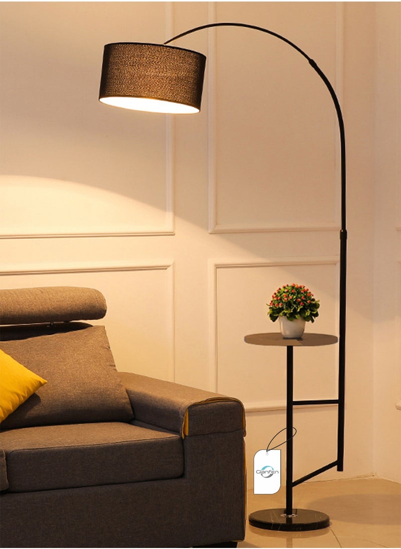Nordic Three-color Dimming LED Floor Lamp With Table Modern Iron Coffee Table Standing Lamp With Tray For Living Room Bedroom Sofa Side Bedside Standing Light Black 28x28x180 centimeter - pzsku/Z3350404CA39ED11B5D38Z/45/_/1694681773/0466b307-fbf0-4a56-aef9-ff1ba0591660