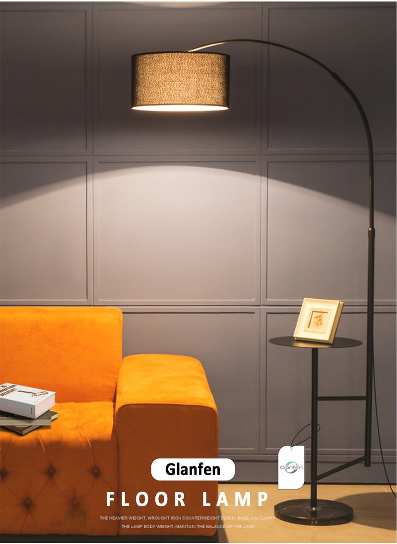 Nordic Three-color Dimming LED Floor Lamp With Table Modern Iron Coffee Table Standing Lamp With Tray For Living Room Bedroom Sofa Side Bedside Standing Light Black 28x28x180 centimeter - pzsku/Z3350404CA39ED11B5D38Z/45/_/1694681773/a54b8d19-7b01-4933-95d2-e9d836ba3655