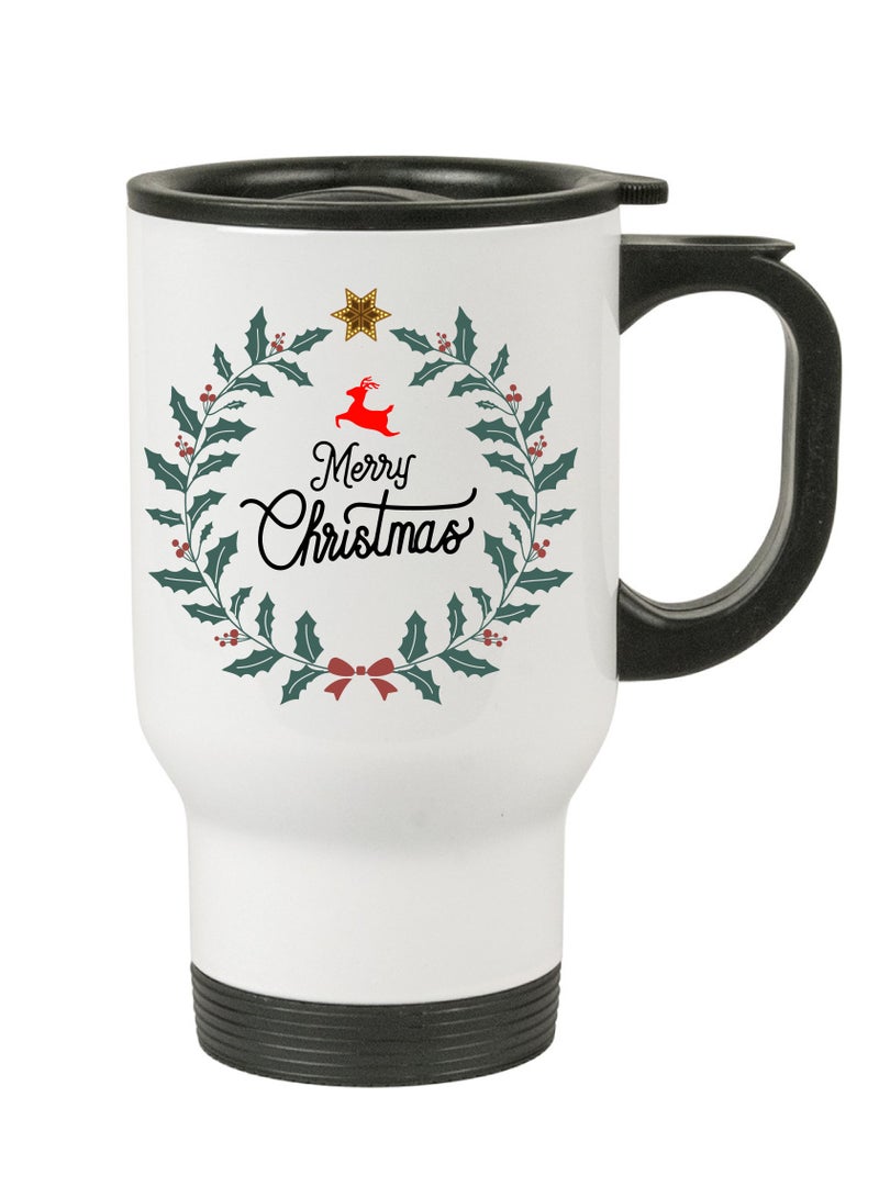PRINTSHOP4ME Stainless Steel Travel Mug Suitable Gift for Christmas and printed with Christmas theme (Design 1) - Image 1