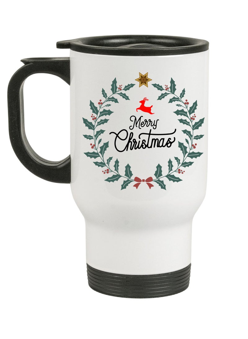 PRINTSHOP4ME Stainless Steel Travel Mug Suitable Gift for Christmas and printed with Christmas theme (Design 1) - Image 2
