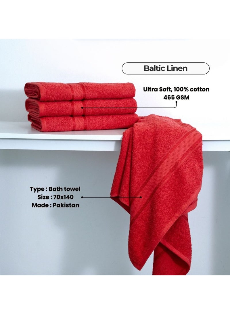 بالتيك لينين منشفة حمام فائقة النعومة 70 سم × 140 سم، مناشف حمام قطن 100%، 430 جرام في المتر المربع - Image 2