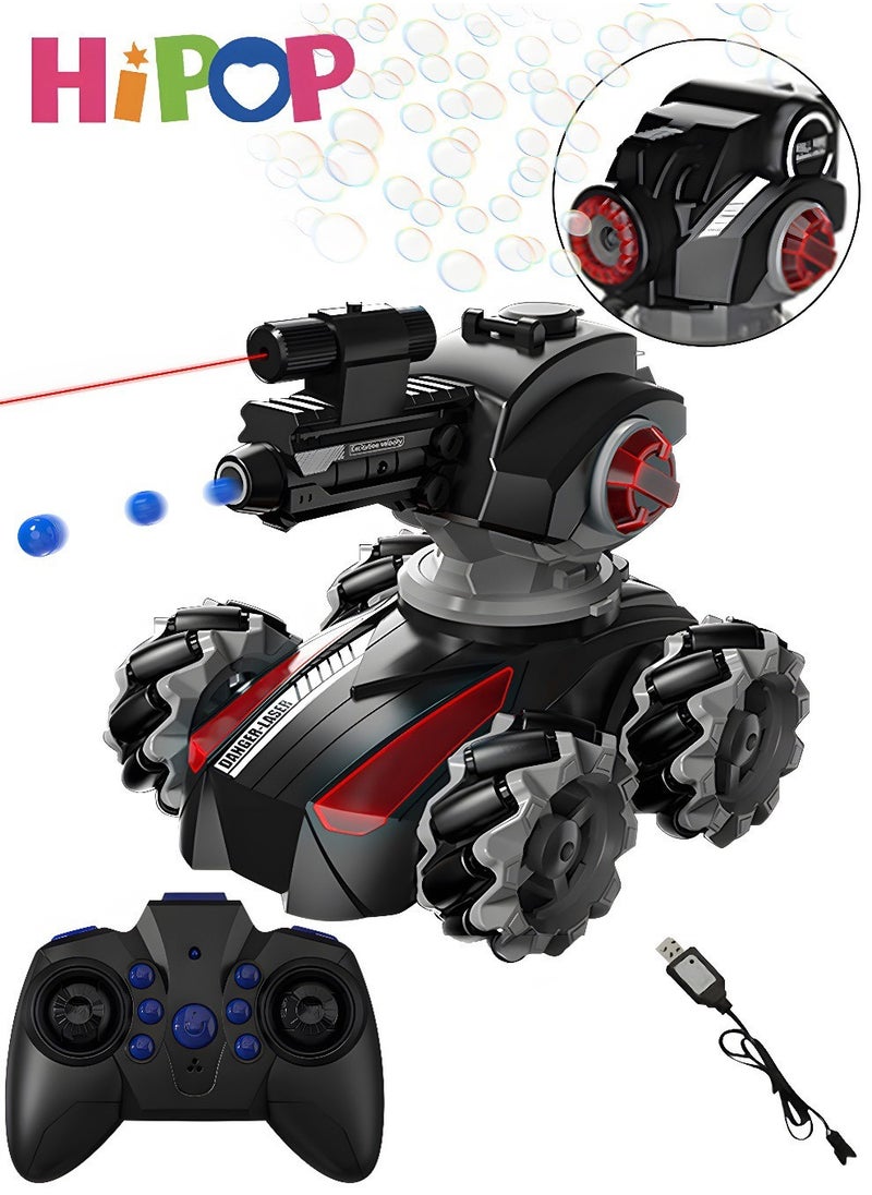 HIPOP 2 in 1 RC Car Toys with Interchangeable Head,Include Bubbles Maker and Water Ball Launcher,Remote Control Car Gifts for Kids  - Image 1