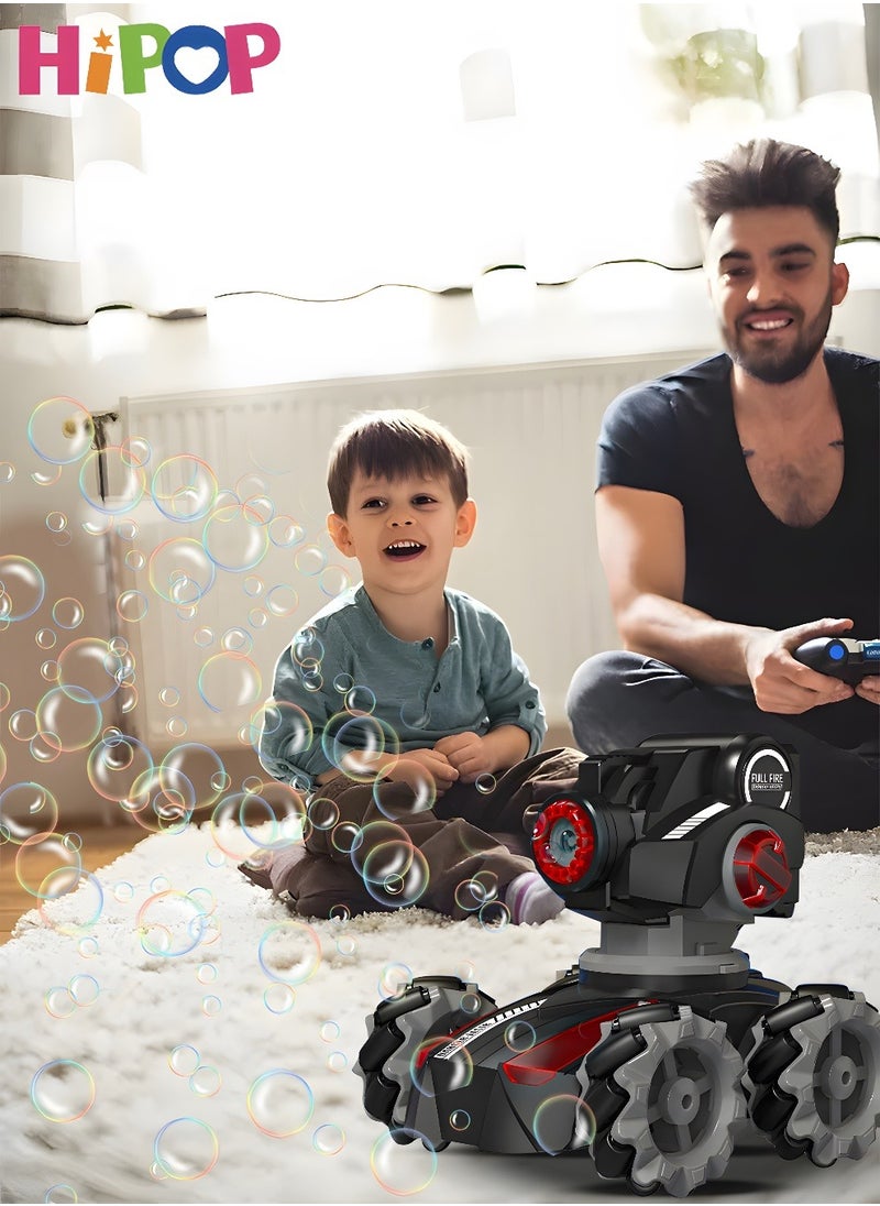 HIPOP 2 in 1 RC Car Toys with Interchangeable Head,Include Bubbles Maker and Water Ball Launcher,Remote Control Car Gifts for Kids  - Image 2