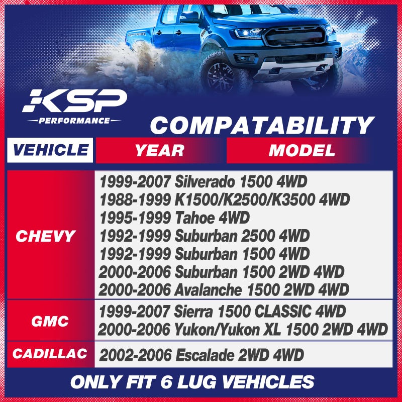 KSP PERFORMANCE KSP 1-3" Torsion Bar Key For Silverado Sierra 1500, Adjustable Forged Torsion Lift Kits Fit K1500 K2500 K3500 Tahoe Yukon Suburban,Steel Suspension Level Kit Compatible With Chevy GMC 6 Lug Truck SUV - Image 2