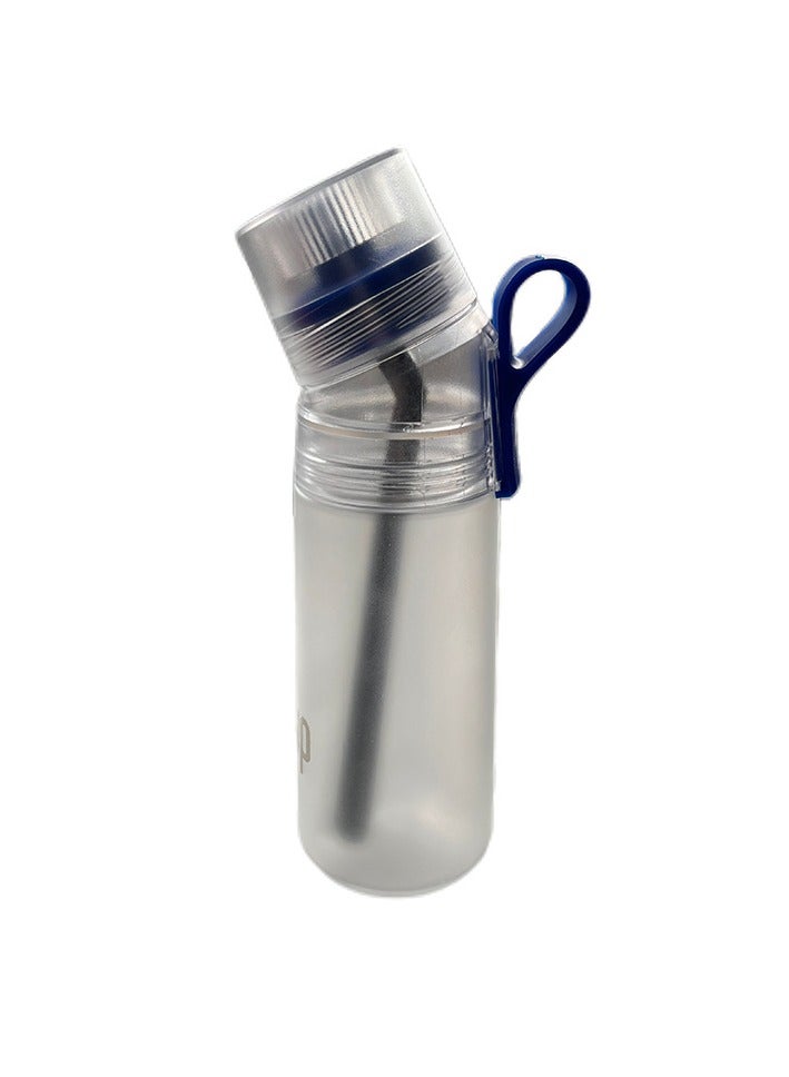 Water bottle (22 oz) for school, sports, gym | includes 5 scent pods & straw | flavored bottle in white – also for kids, boys, girls | no calories, sugar-free and suitable for carbonation  - Image 2