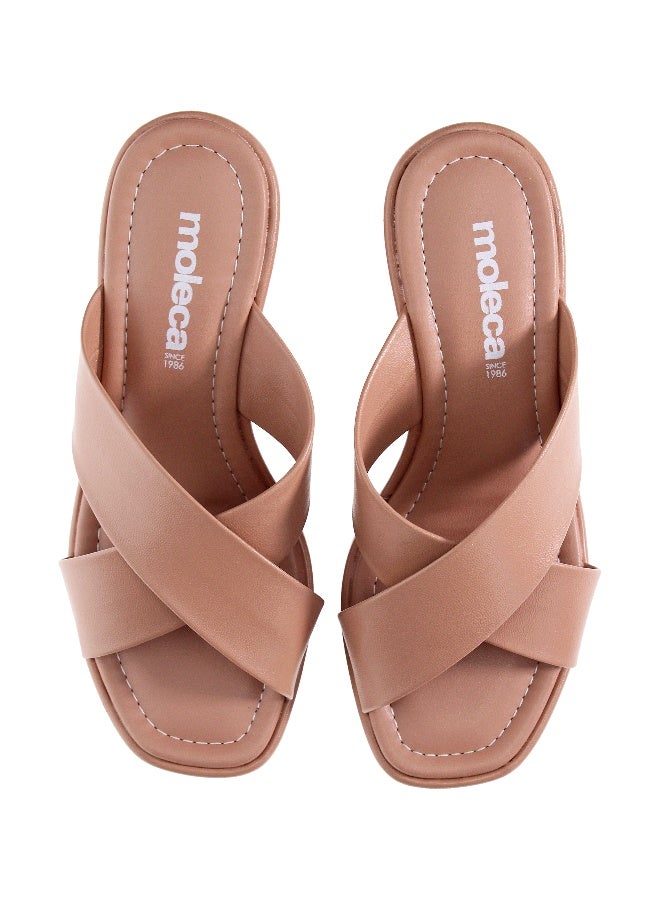 Moleca Ladies Wedge Sandals Beige | Made In Brazil - Image 4