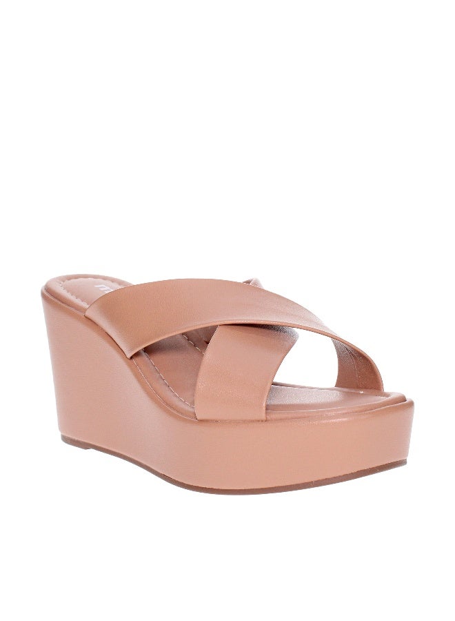 Moleca Ladies Wedge Sandals Beige | Made In Brazil - Image 5