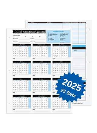 تقويم حضور 2025 - بطاقات تقويم حضور - 8.5 × 11 ورقة / عبوة من 25 ورقة - pzsku/Z335080D98F79A54B6CD8Z/45/_/1731922017/6492a992-0dd5-47b9-8fbb-ee891fc5af59