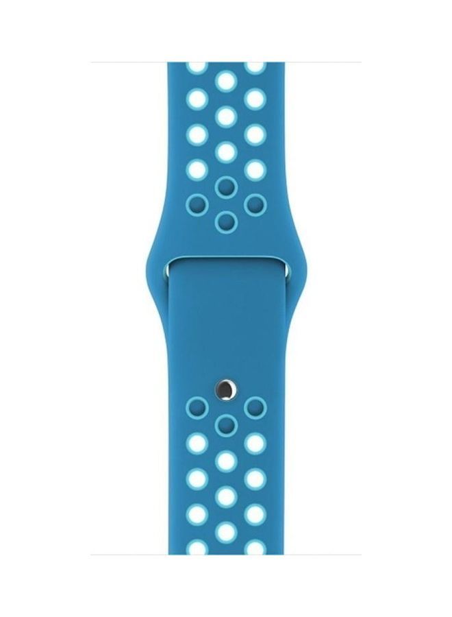 NIBEMINENT Standard Edition Sport Watchband For Apple Watch Series 7 45mm/6 & SE 5 4 44mm/3 2 1 42mm Blue - Image 3
