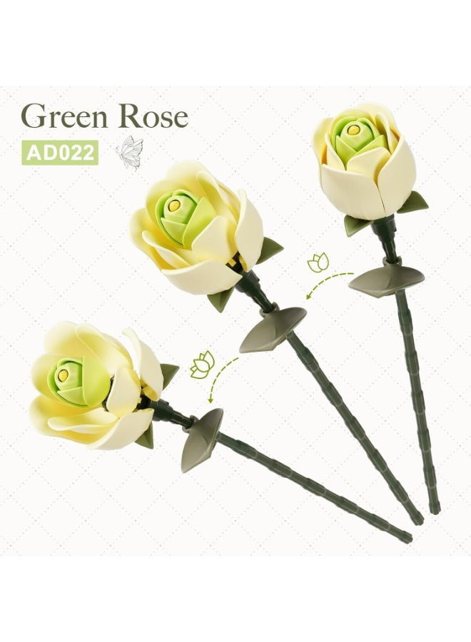 روبوتايم سلسلة فن الأزهار من روبوتايم ROKR – زهرة مفردة: الوردة الخضراء - Image 4