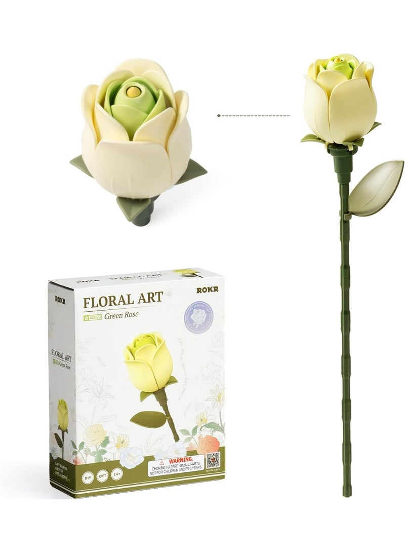 روبوتايم سلسلة فن الأزهار من روبوتايم ROKR – زهرة مفردة: الوردة الخضراء - Image 1