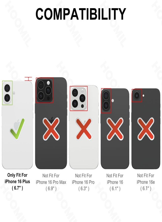 HOOMIL Cover for iPhone 16 Plus, Anti-Yellowing Case, Shockproof and Anti-Scratch, Transparent Hard Back - Crystal Clear - Image 2