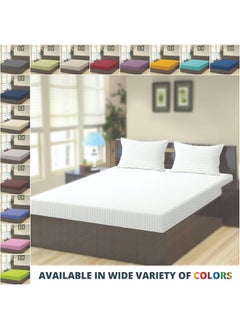 Hotel Linen Klub Stripe Microfiber Lavender Fitted Sheet King 180x200 cm  - Image 5