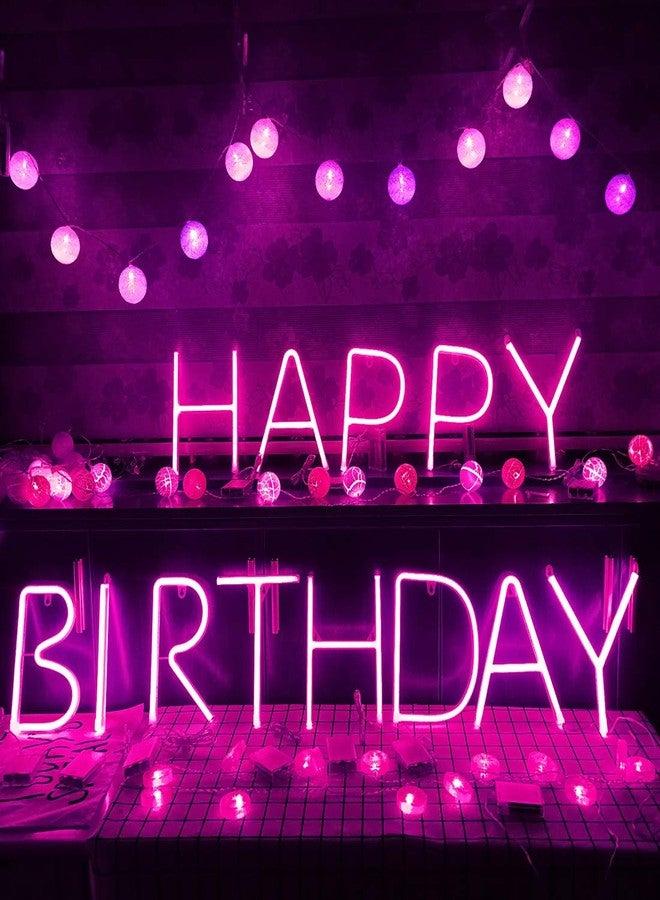 LEDOLUX Light Up LED Neon Letters Sign Wall Decorative Neon Lights Alphabet Marquee Letter A to Z Pink (Alphabet Pink F) - Image 5