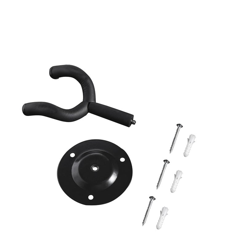 VERAT Guitar Hanger Guitar Wall Mount Holder Hook Stand, String Instruments Wall Hangers Stands Holders Hooks for Acoustic Electric Bass Classical Ukulele Guitars-Black, Guitar Wall Hanger Mini - Image 2