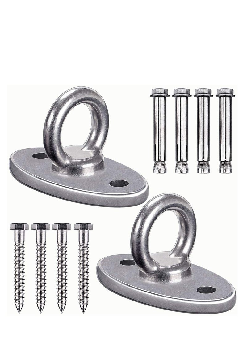 Excefore Wall Ceiling Mount Bracket, Stainless Steel Swing Hanger Heavy Duty Workout Anchor, for Suspension Trainer Yoga Swing Punching Bag Resistance Band (2 Pack) - Image 1