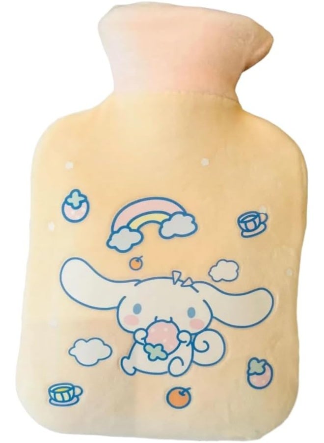 Generic SAFENHAND Hot Water Bottle with Soft Cover Classic Rubber Hot Water Bag for Cramps, Neck, Shoulders Pain Relief, Hot Cold Pack for Hot and Cold Therapy and Feet Warmer 1000ml (DDD) - Image 1