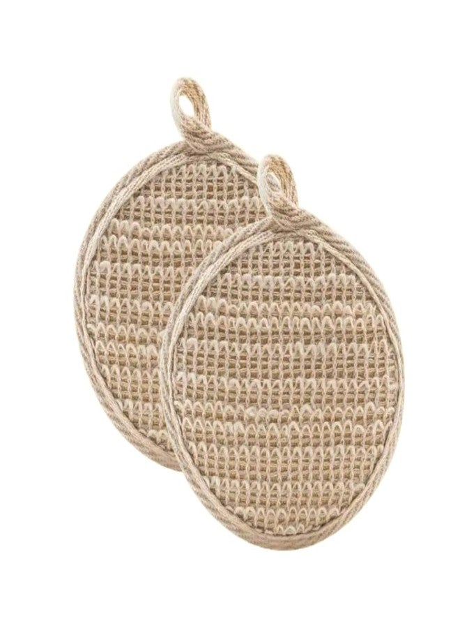 Tattvalogy Natural Ramie Bath Loofah | 100% Plant-Based Exfoliating Body Scrubber | Gentle Everyday Shower Exfoliator for Smooth & Fresh Skin | Biodegradable & Eco-Friendly (Set of 2) - Image 1