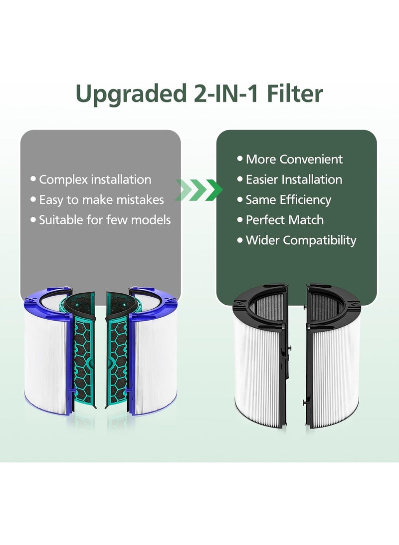 H13 True HEPA + Carbon Replacement Filter for Dyson Purifiers – Compatible with HP04, TP04, PH04, HP09, TP09 & More – 99.97% Efficiency with Cleaning Brush - Image 5