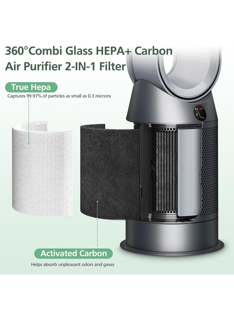 H13 True HEPA + Carbon Replacement Filter for Dyson Purifiers – Compatible with HP04, TP04, PH04, HP09, TP09 & More – 99.97% Efficiency with Cleaning Brush - Image 4
