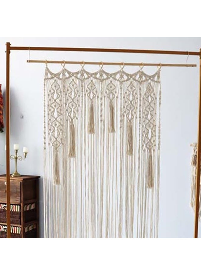 انتيكيانو مكرمية جدارية – ديكور يدوي من القطن – المقاس 43×39 بوصة (110×100 سم) - Image 3