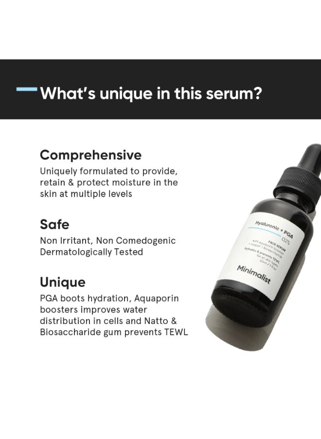 MINIMALIST - 2% Hyaluronic Acid Serum for Intense Hydration, Glowing Skin And Fine Lines Daily Hydrating Face Serum For Women And Men with Dry, Normal And Oily Skin - Image 1
