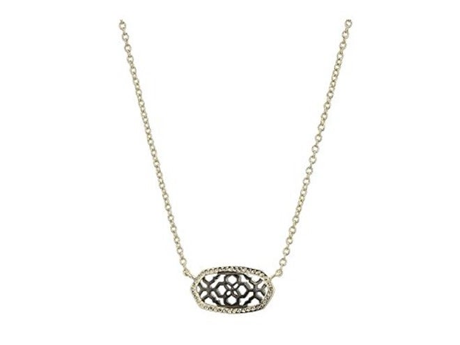 Kendra Scott Elisa Pendant Necklace for Women, 14k Gold-Plated, Rose Quartz - Image 1