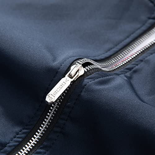 URBANFIND Men's Slim Fit Lightweight Sportswear Jacket Casual Bomber Jacket US 2XL Blue - Image 3