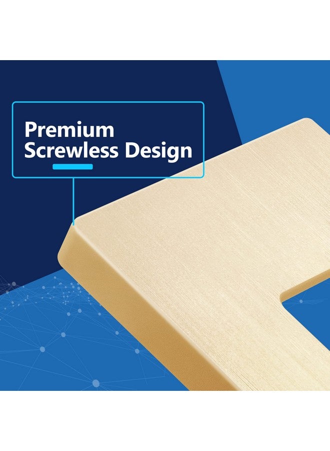 LIDER Brushed Finish Decorator Switch Cover, Screwless Wall Plate, Mid-Size 1-Gang 4.88" x 3.11", Unbreakable Polycarbonate Thermoplastic, UL Listed, LSWP-31M-BGD, Brushed Gold - Image 1