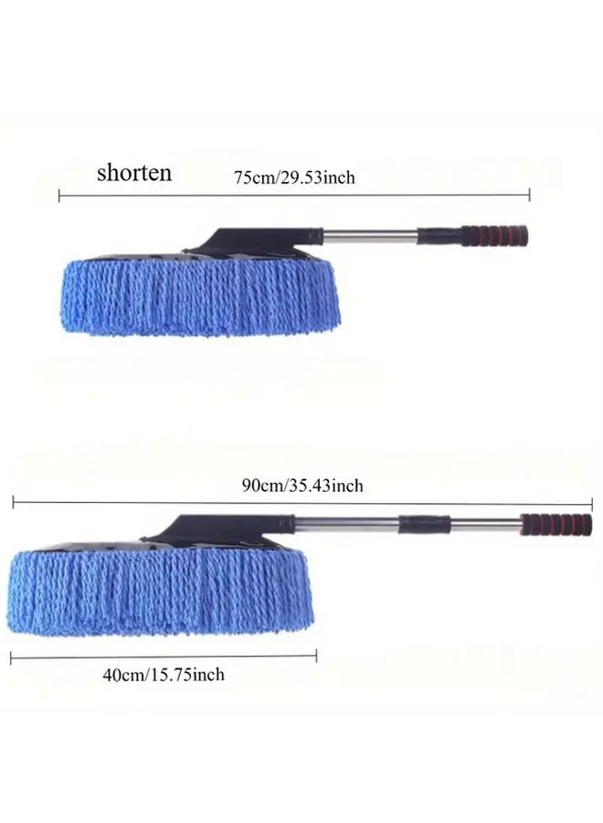 2 Pcs Gray Car Brushes Set Microfiber Duster Extendable Handle For Interior Exterior Cleaning - Image 3