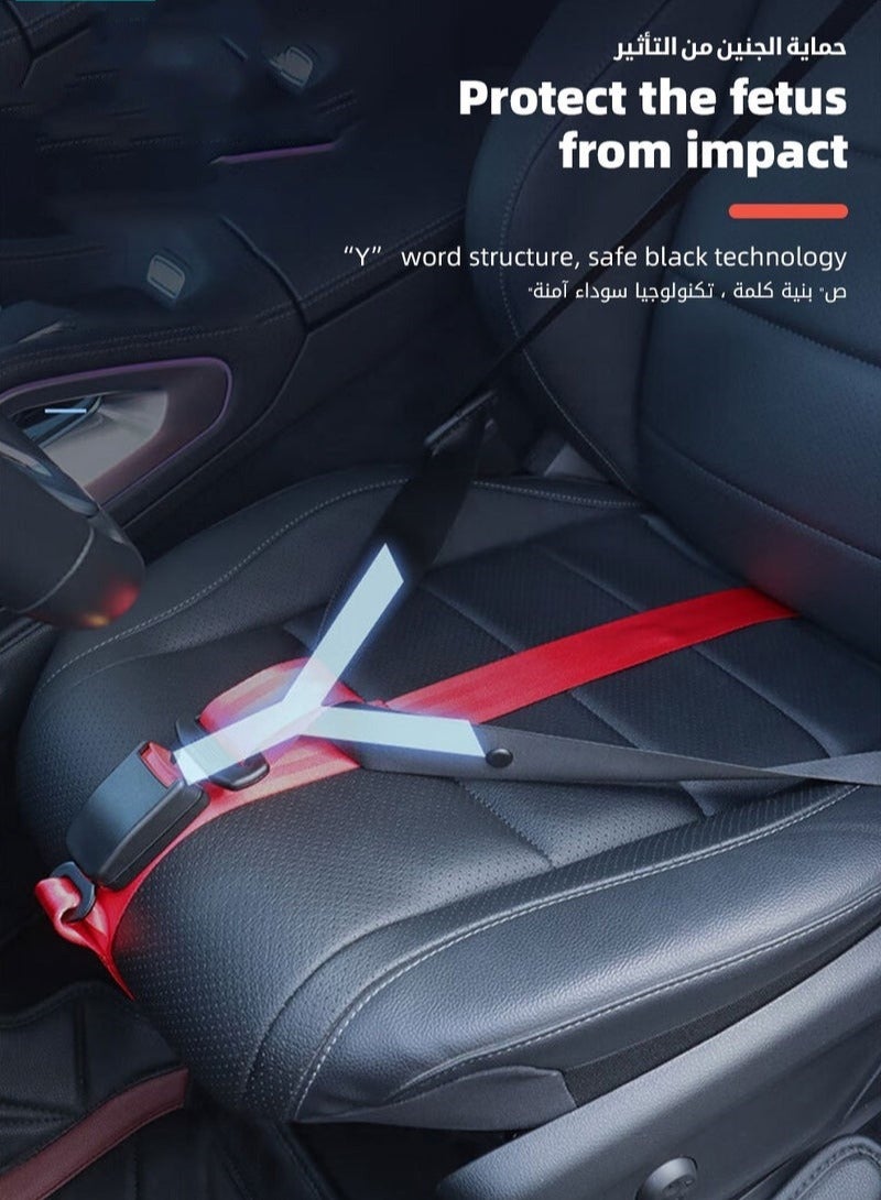 MIXDE Pregnancy Seat Belt, Maternity Car Belt Adjuster, Breathable Seats Bump Strap for Pregnant Women, Protect Unborn Babies, Prevent Compression and Protect Belly of Abdomen, A Must Have for Maternity  - Image 5