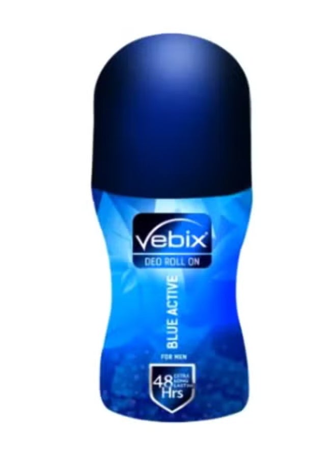 Vebix Deodorant Roll-On Blue Active For Men - 50 Ml