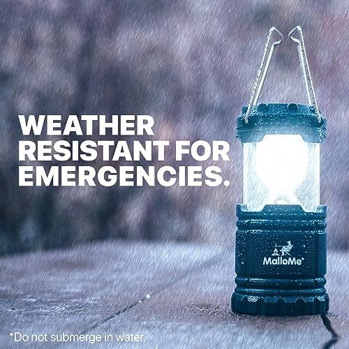 MalloMe Camping Lantern Multicolor 4 Pack Lanterns for Power Outages Camping Lights for Tent Hanging Camp Light Tent Lamp Emergency Battery Powered LED Lantern Rechargeable Batteries Not Included - Image 3