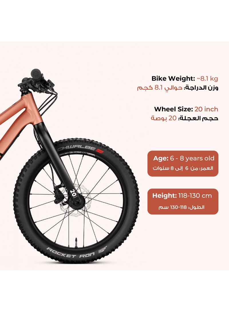 Woom OFF 4 Kids Mountain Bike|20-inch Wheels|Lightweight Aluminum Junior Trail Bicycle|Youth MTB|Terra Coppa Frame - Image 5