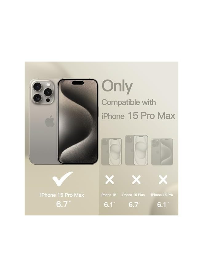 Jetech Silicone Case for iPhone 15 Pro Max 6.7-Inch, Silky-Soft Touch Full-Body Protective Phone Case, Shockproof Cover (Natural Titanium) - Image 2