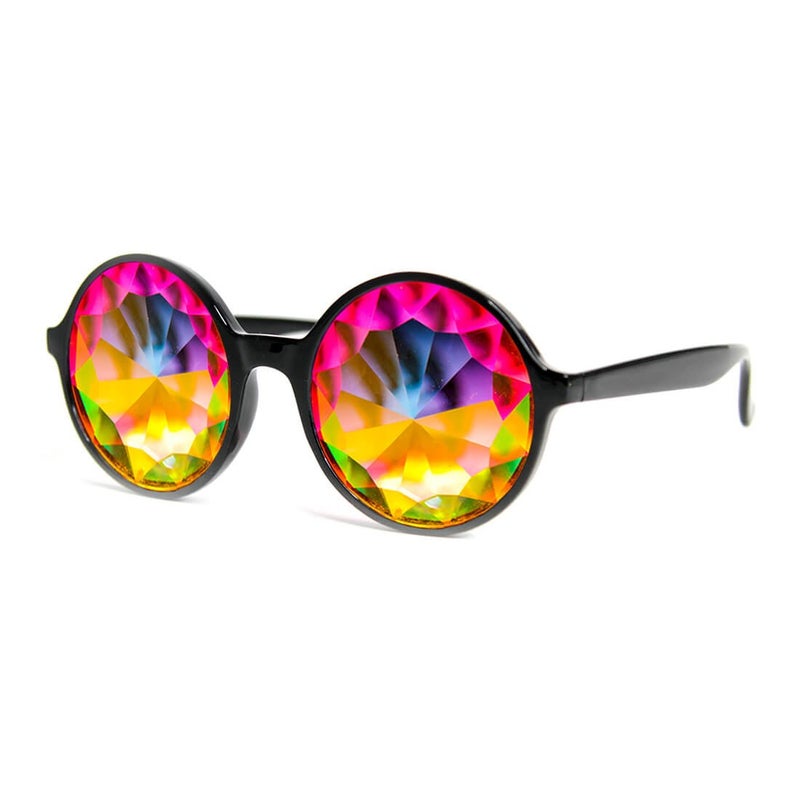 GloFX نظارات جلافي إكسرا لايت السوداء | نظارات كريستال خفيفة الوزن لمهرجان EDM بتأثير الانكسار - Image 2