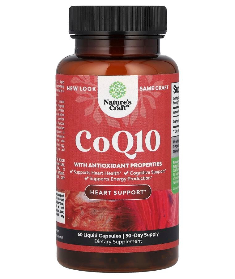 Nature's Craft CoQ10 60 Liquid Capsules (100 mg per Capsule)