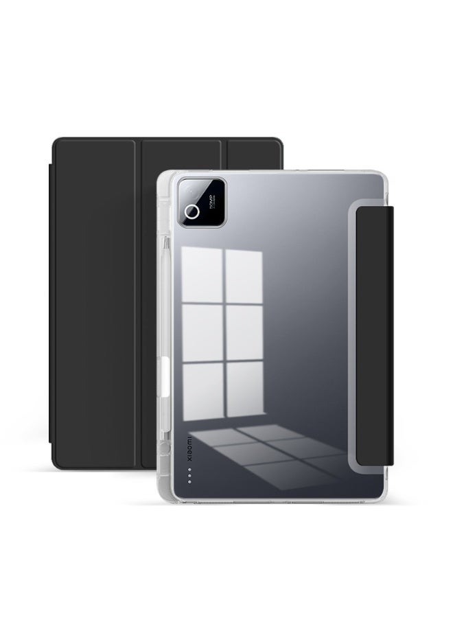 Silicone Full-Wrap Case for Xiaomi Pad 8/8 Pro 11.2 Inch 2025- Tri-Fold Stand Shockproof Anti-Slip Soft Touch Tablet Protective Cover