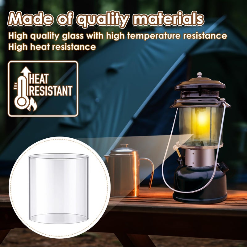 Ceoighe Propane Lantern Globe Glass Replacement Compatible with Coleman Fueled Lanterns, Standard Replacement Parts, Clear Lantern Mantles, Reusable Lantern Mantles Parts for Outdoor Camping Lantern - Image 3