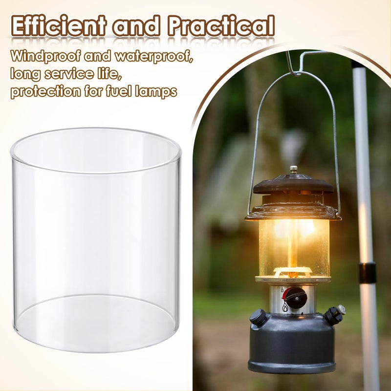 Ceoighe Propane Lantern Globe Glass Replacement Compatible with Coleman Fueled Lanterns, Standard Replacement Parts, Clear Lantern Mantles, Reusable Lantern Mantles Parts for Outdoor Camping Lantern - Image 4